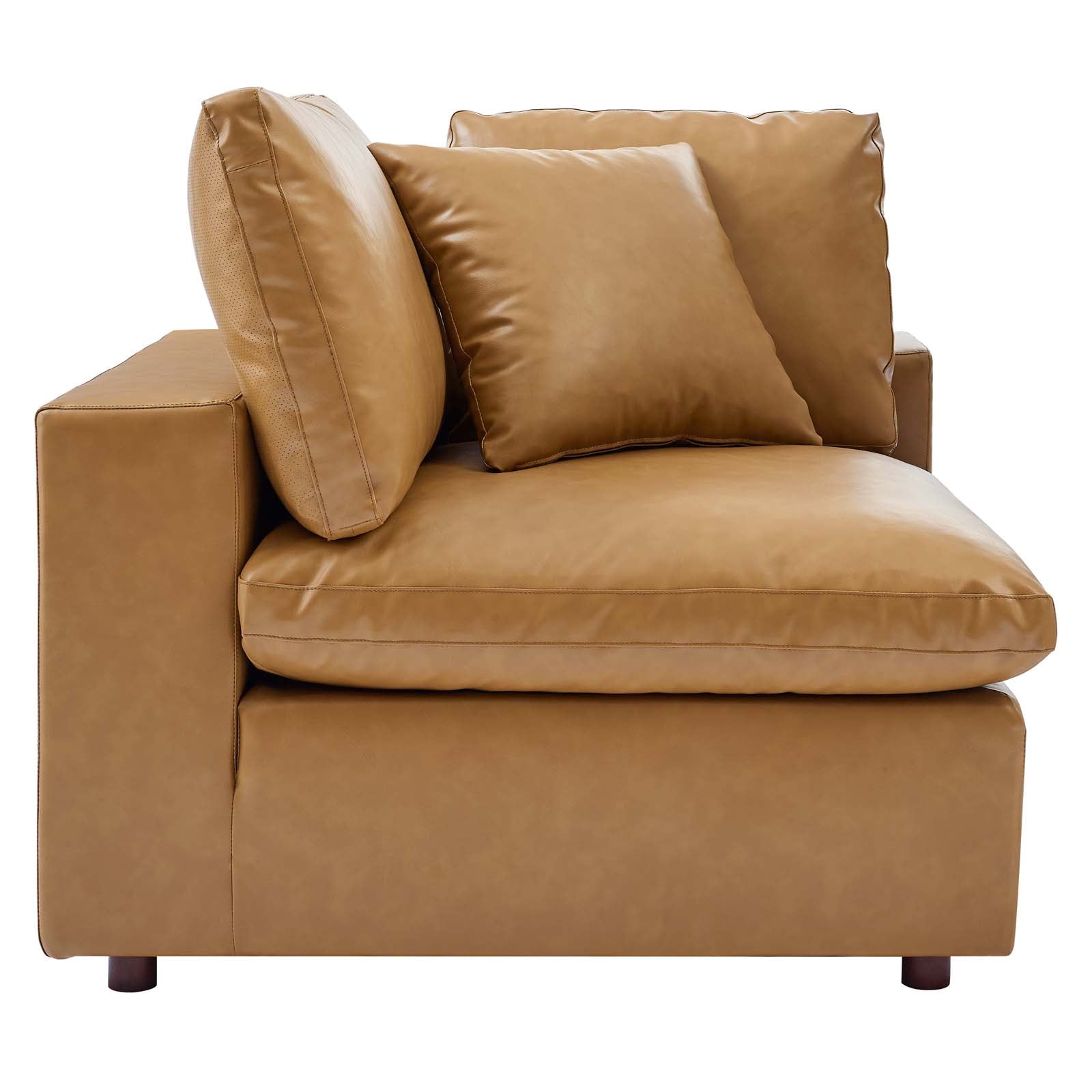 Commix Down Filled Overstuffed Vegan Leather Loveseat by Modway