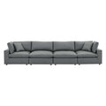 Commix Down Filled Overstuffed Vegan Leather 4-Seater Sofa by Modway