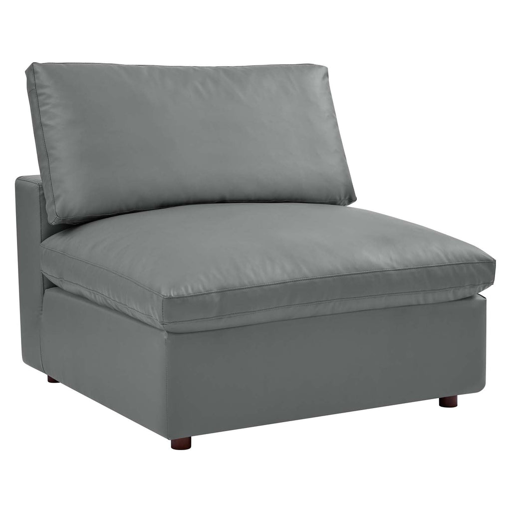 Commix 5-Piece Down Filled Overstuffed Vegan Leather Sectional Sofa by Modway