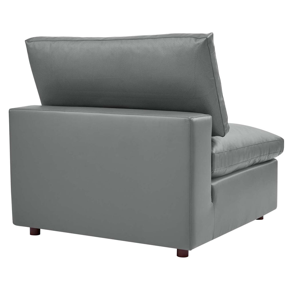 Commix 5-Piece Down Filled Overstuffed Vegan Leather Sectional Sofa by Modway