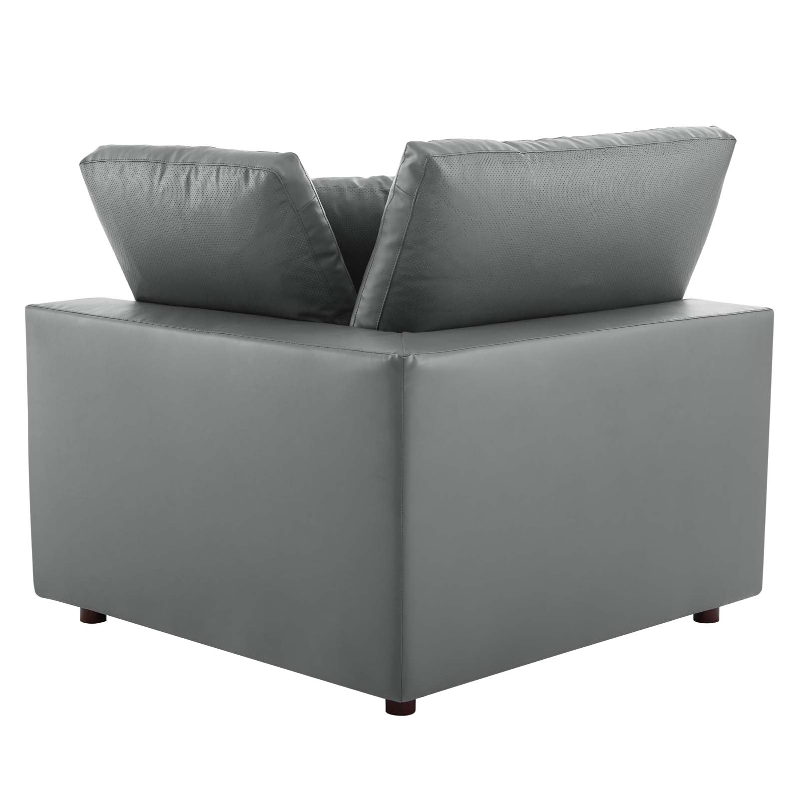 Commix 5-Piece Down Filled Overstuffed Vegan Leather Sectional Sofa by Modway