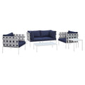 Harmony 5-Piece Sunbrella¨ Outdoor Patio Aluminum Furniture Set by Modway