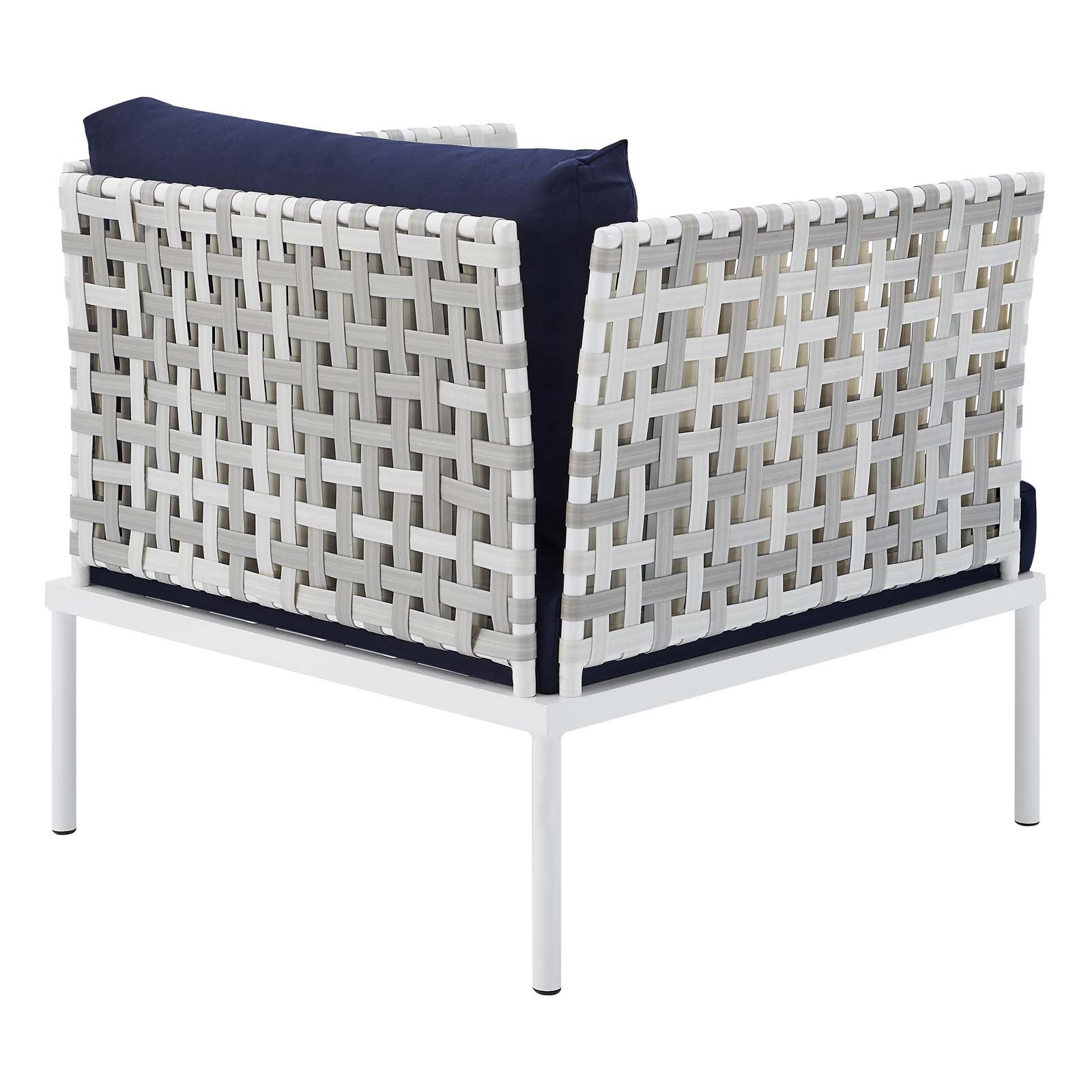 Harmony 7-Piece Sunbrella¨ Basket Weave Outdoor Patio Aluminum Sectional Sofa Set by Modway