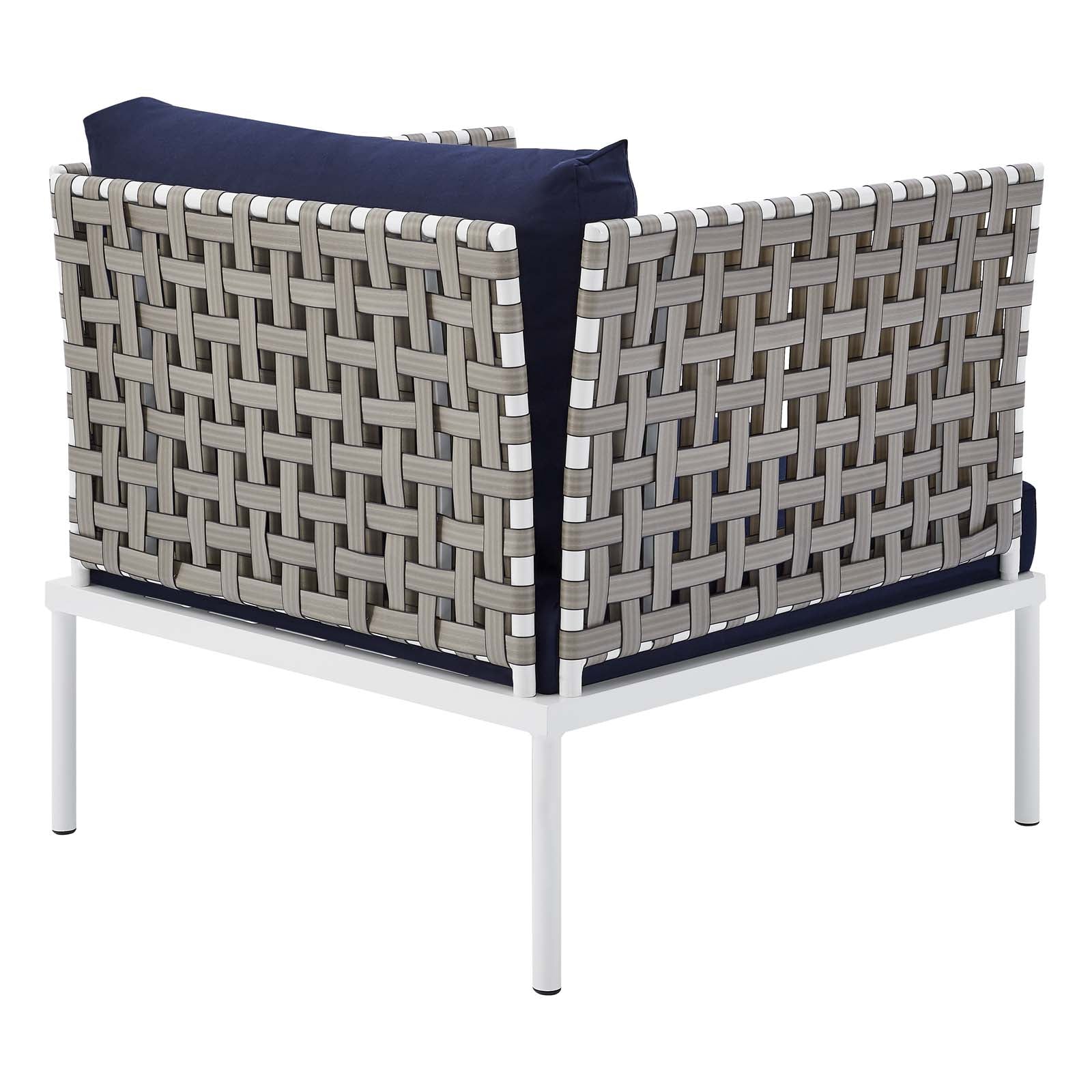 Harmony 7-Piece Sunbrella¨ Basket Weave Outdoor Patio Aluminum Sectional Sofa Set by Modway