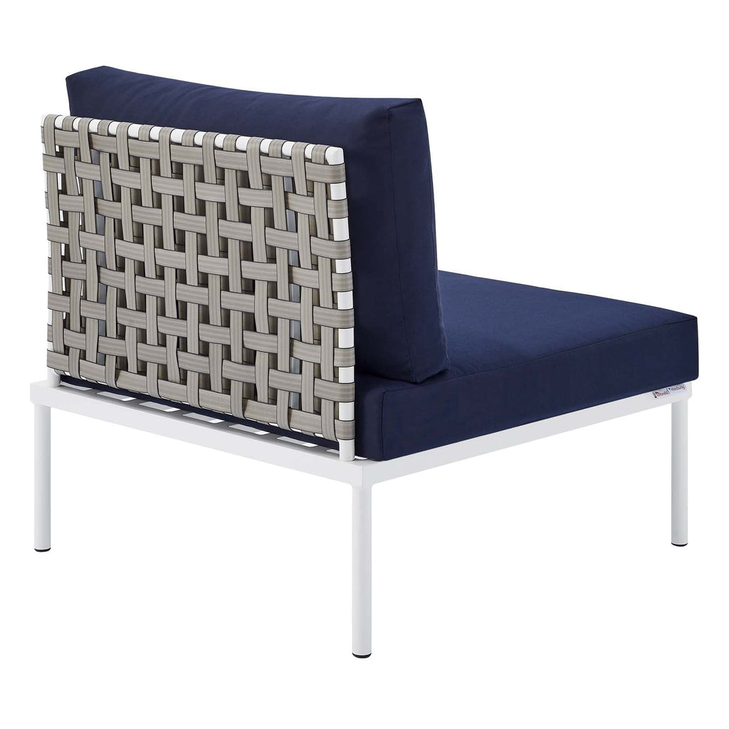 Harmony 7-Piece Sunbrella¨ Basket Weave Outdoor Patio Aluminum Sectional Sofa Set by Modway