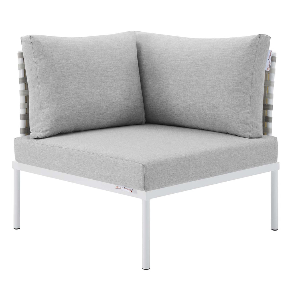 Harmony 8-Piece Sunbrella¨ Basket Weave Outdoor Patio Aluminum Sectional Sofa Set by Modway
