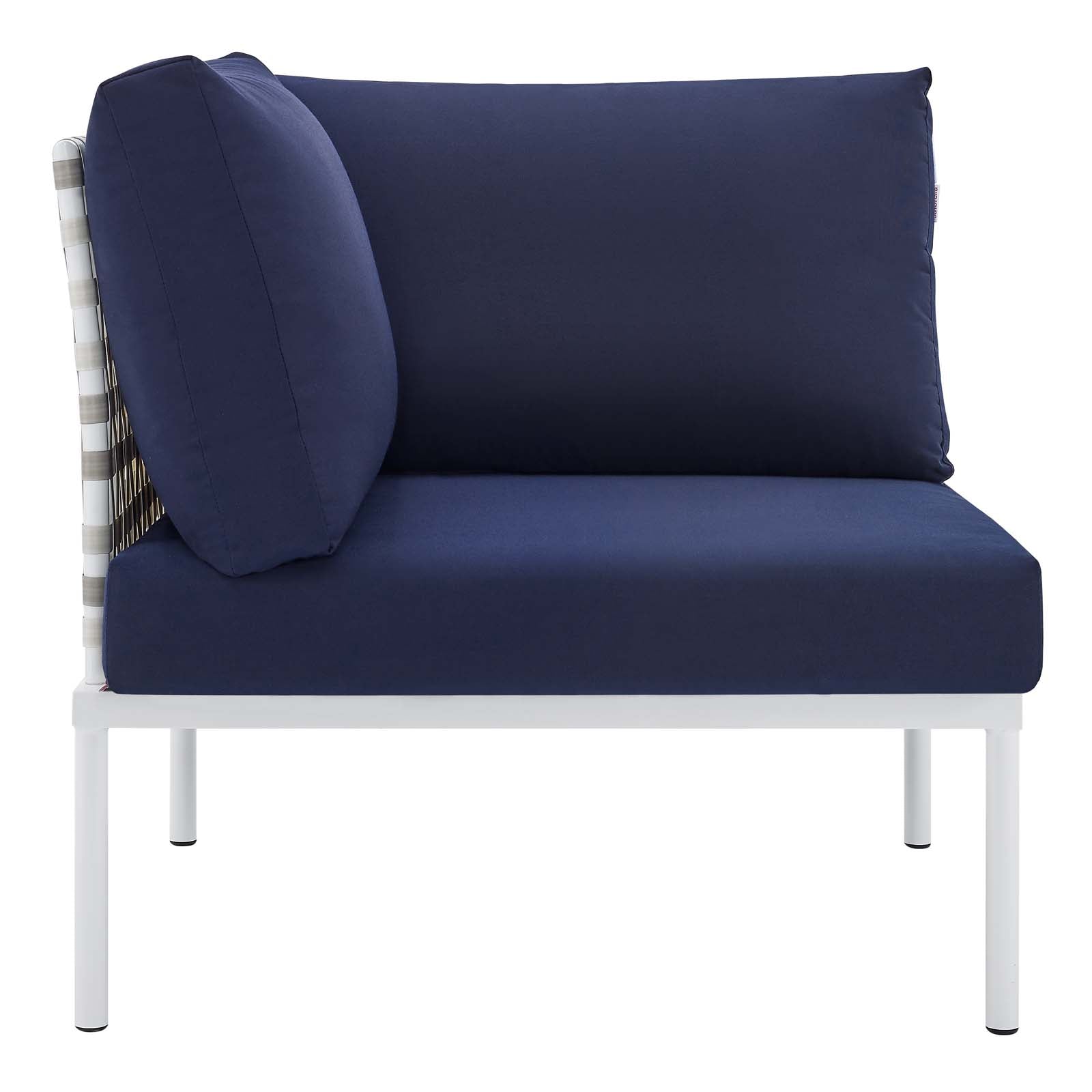 Harmony 8-Piece Sunbrella¨ Basket Weave Outdoor Patio Aluminum Sectional Sofa Set by Modway
