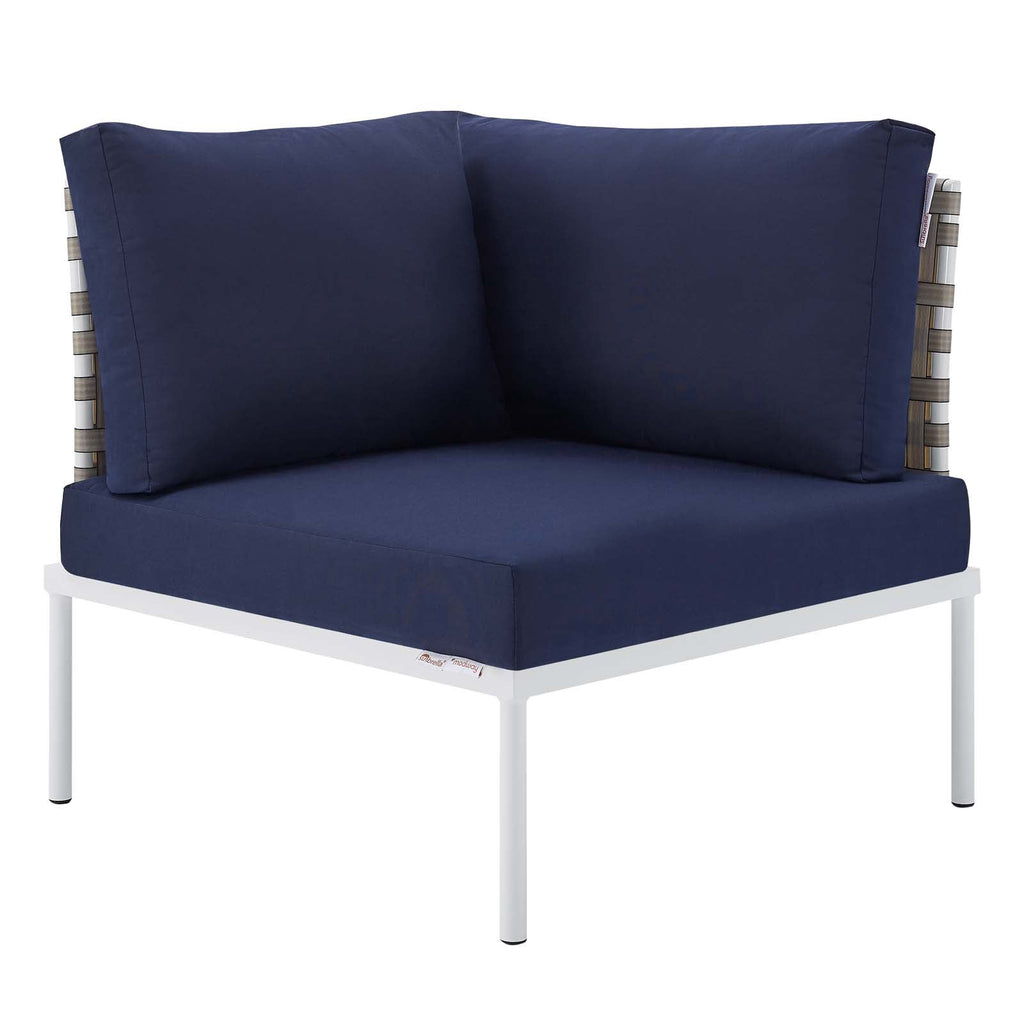 Harmony 8-Piece Sunbrella¨ Basket Weave Outdoor Patio Aluminum Sectional Sofa Set by Modway