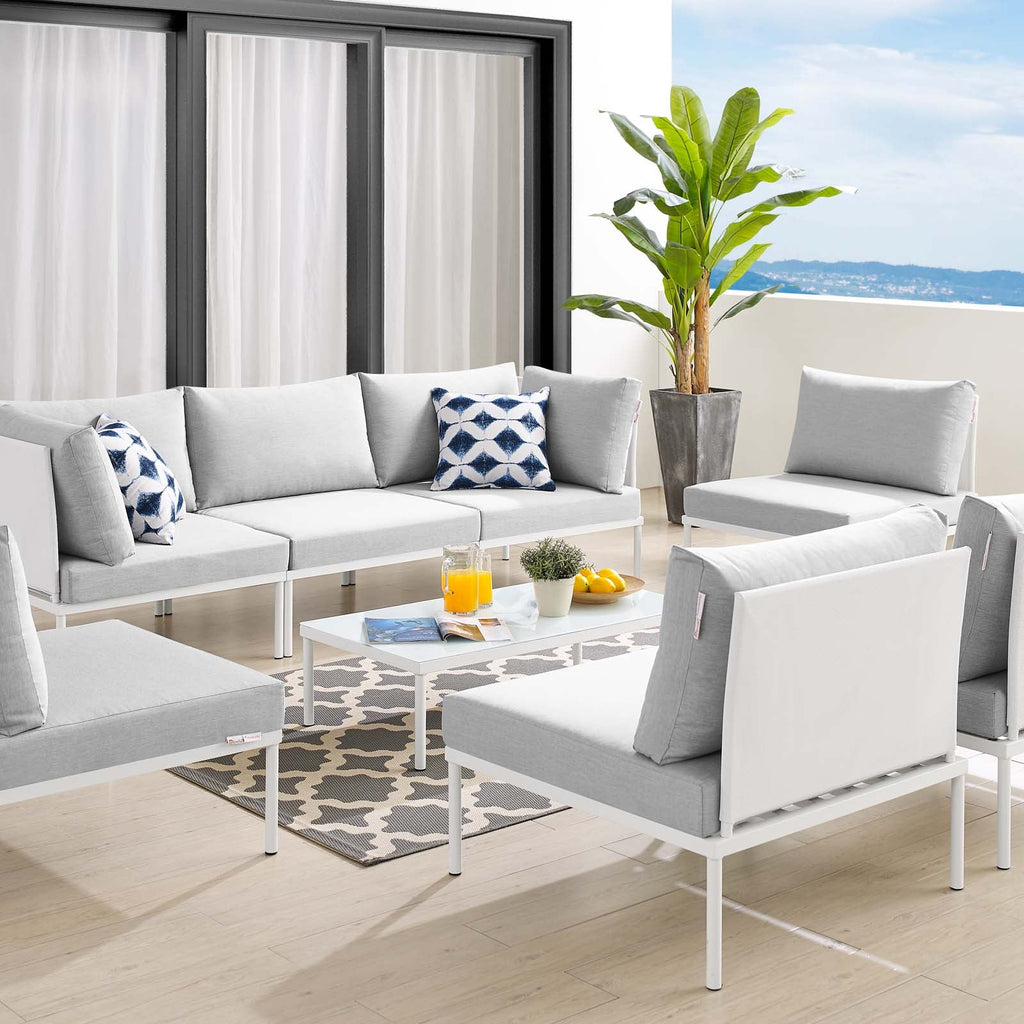 Harmony 8-Piece Sunbrella¨ Outdoor Patio Aluminum Sectional Sofa Set by Modway