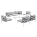 Harmony 8-Piece Sunbrella¨ Outdoor Patio All Mesh Sectional Sofa Set by Modway