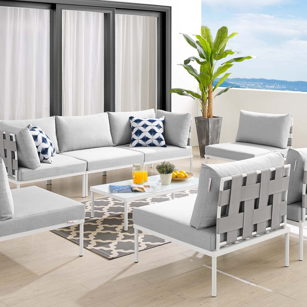 Harmony 8-Piece Sunbrella¨ Outdoor Patio All Mesh Sectional Sofa Set by Modway