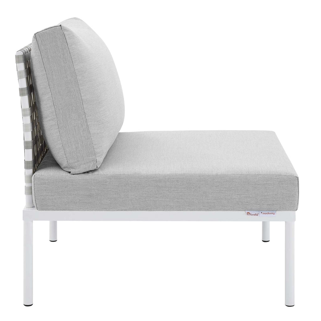 Harmony 8-Piece Sunbrella¨ Basket Weave Outdoor Patio Aluminum Sectional Sofa Set by Modway