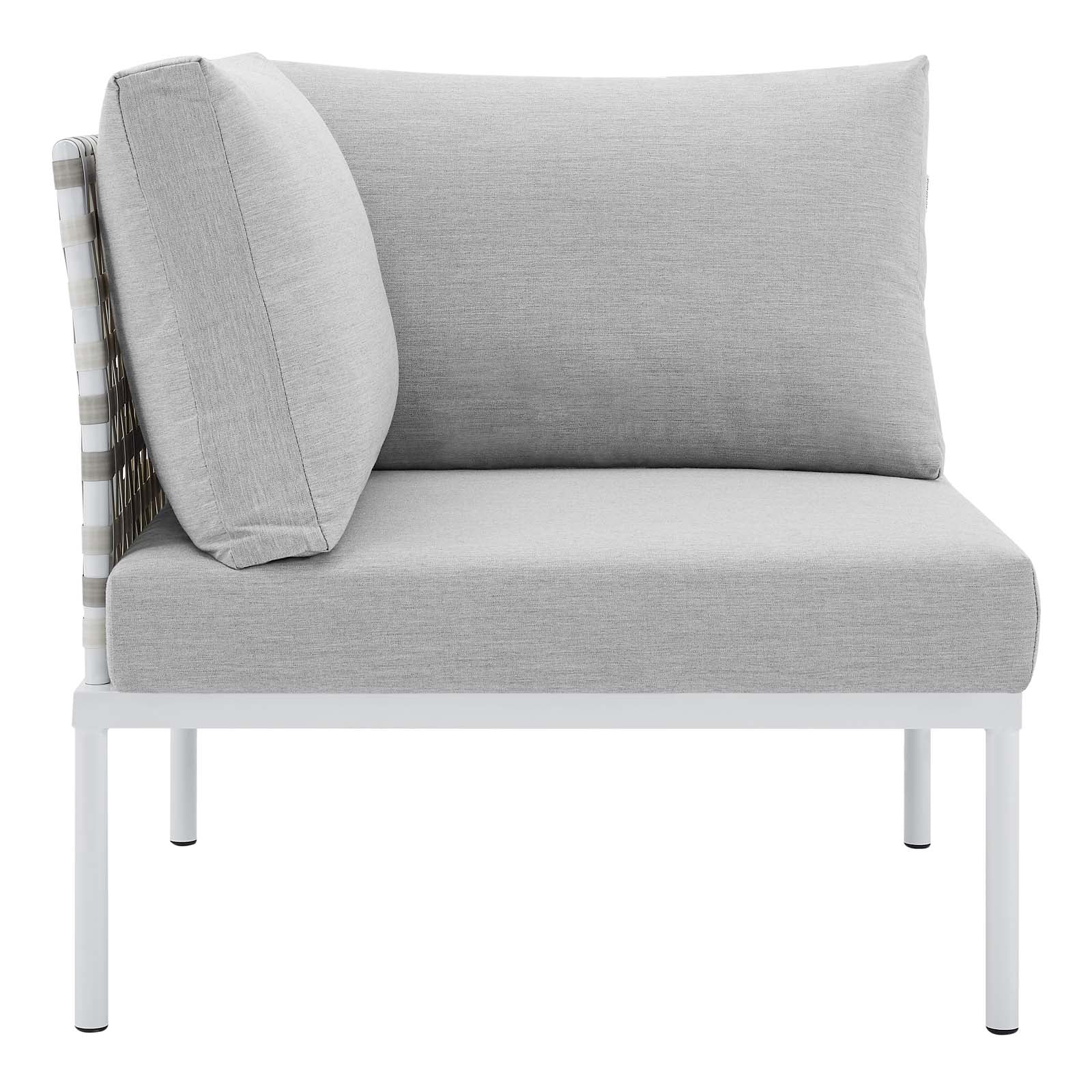 Harmony 8-Piece Sunbrella¨ Basket Weave Outdoor Patio Aluminum Sectional Sofa Set by Modway