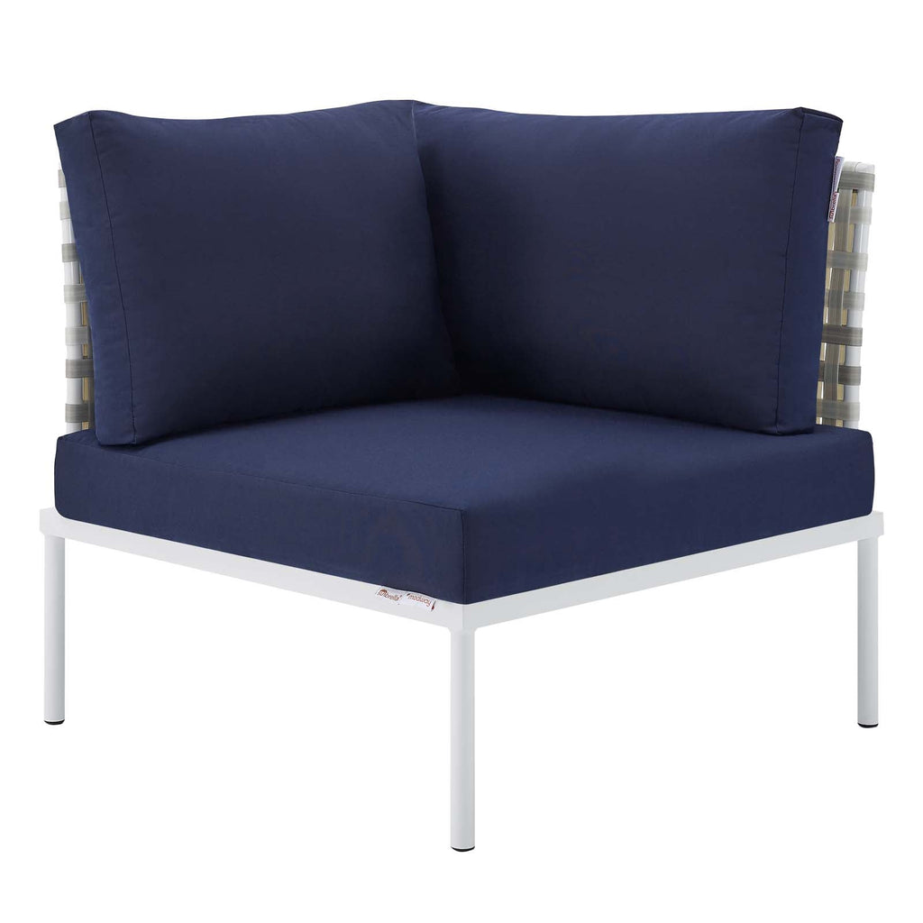 Harmony 8-Piece Sunbrella¨ Basket Weave Outdoor Patio Aluminum Sectional Sofa Set by Modway