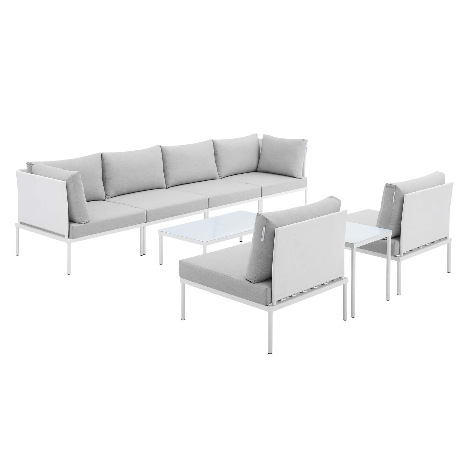 Harmony 8-Piece Sunbrella¨ Outdoor Patio Aluminum Sectional Sofa Set by Modway