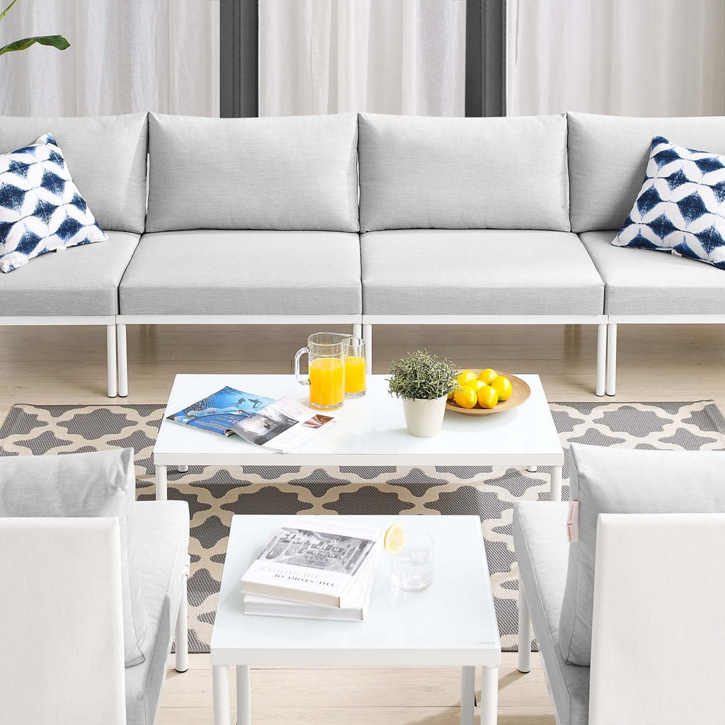 Harmony 8-Piece Sunbrella¨ Outdoor Patio Aluminum Sectional Sofa Set by Modway
