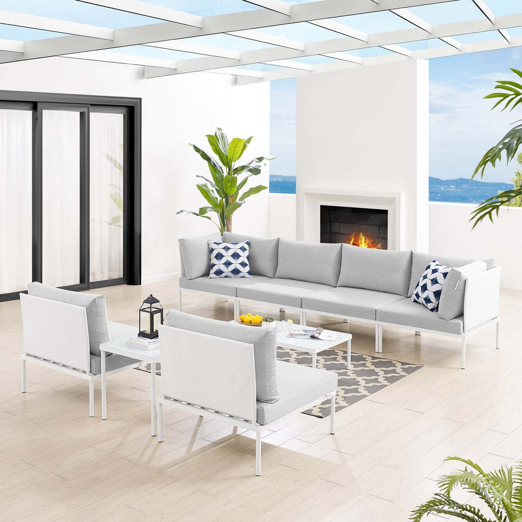 Harmony 8-Piece Sunbrella¨ Outdoor Patio Aluminum Sectional Sofa Set by Modway
