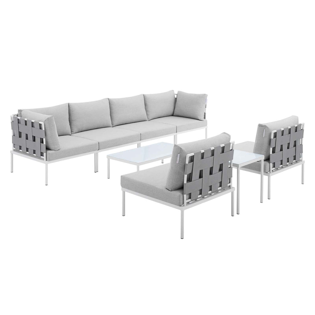 Harmony 8-Piece Sunbrella¨ Outdoor Patio Aluminum Sectional Sofa Set by Modway