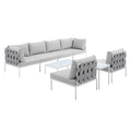 Harmony 8-Piece Sunbrella¨ Outdoor Patio Aluminum Sectional Sofa Set by Modway