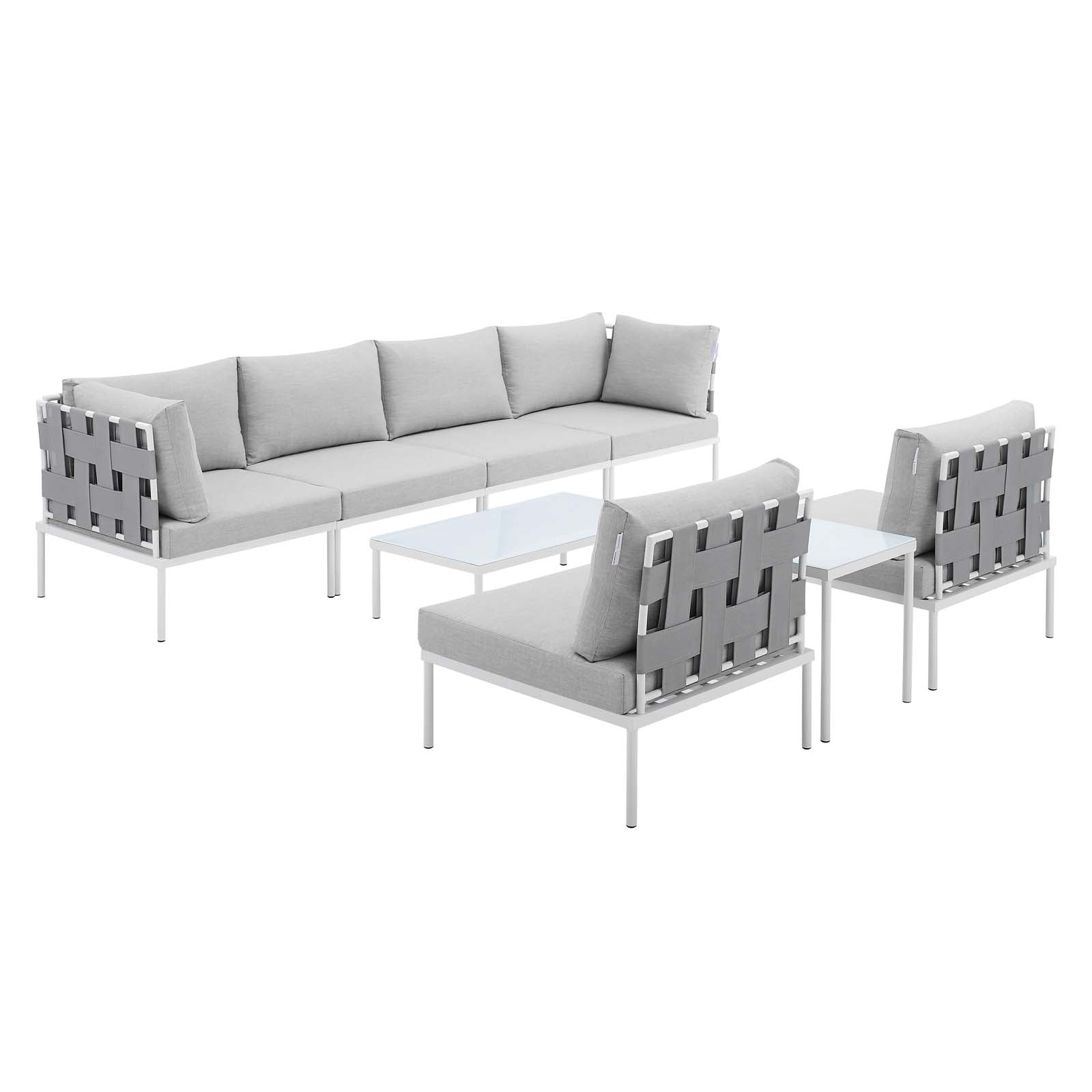 Harmony 8-Piece Sunbrella¨ Outdoor Patio Aluminum Sectional Sofa Set by Modway