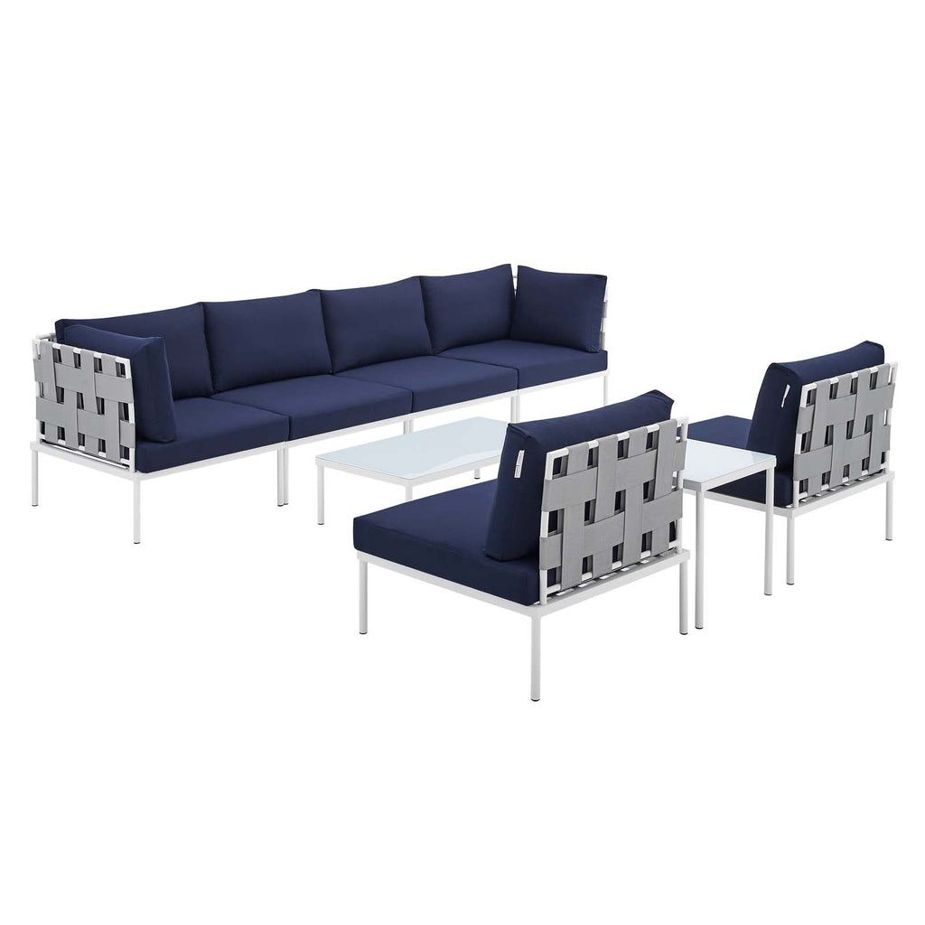 Harmony 8-Piece Sunbrella¨ Outdoor Patio Aluminum Sectional Sofa Set by Modway