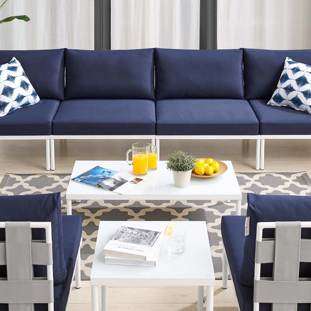 Harmony 8-Piece Sunbrella¨ Outdoor Patio Aluminum Sectional Sofa Set by Modway