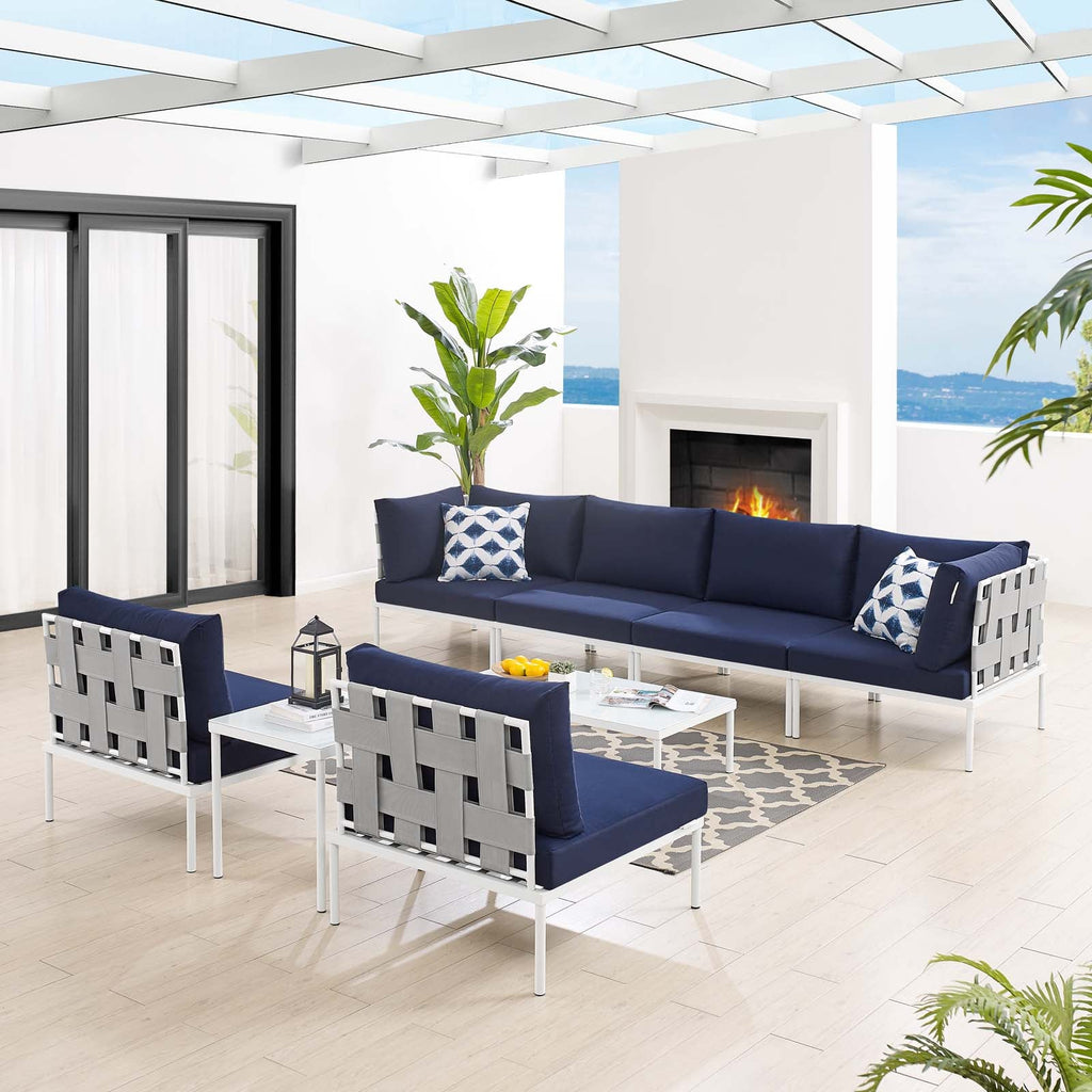 Harmony 8-Piece Sunbrella¨ Outdoor Patio Aluminum Sectional Sofa Set by Modway