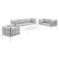 Harmony 8-Piece Sunbrella¨ Basket Weave Outdoor Patio Aluminum Seating Set by Modway
