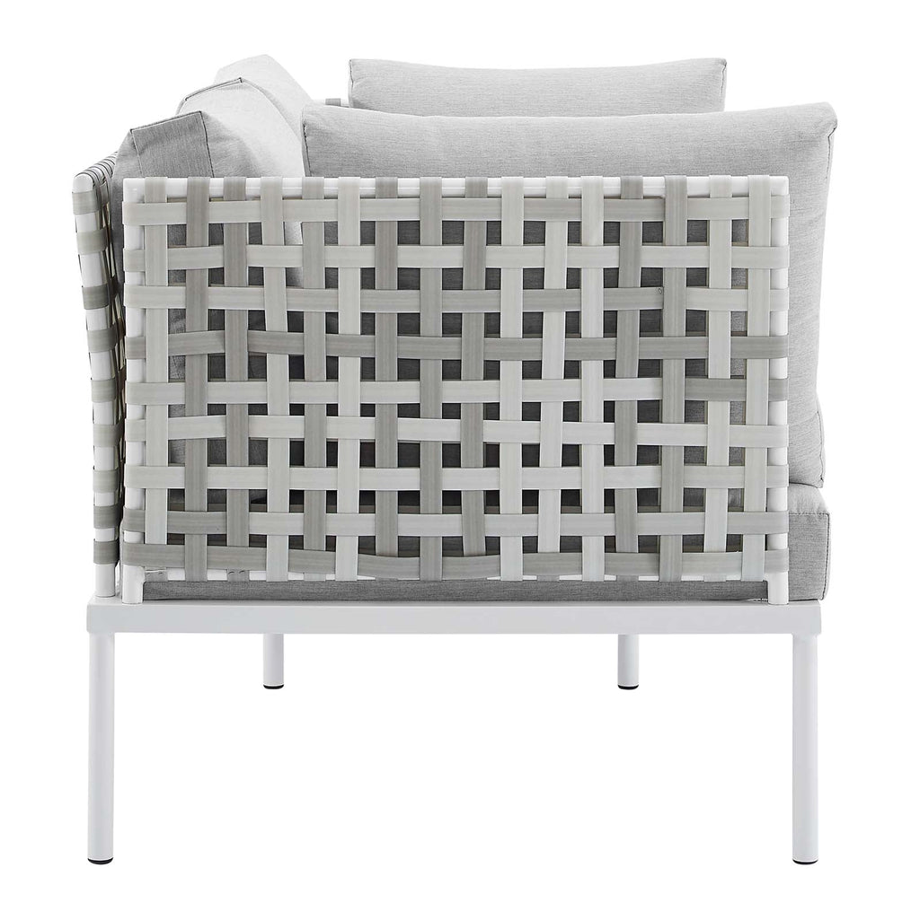 Harmony 8-Piece Sunbrella¨ Basket Weave Outdoor Patio Aluminum Seating Set by Modway
