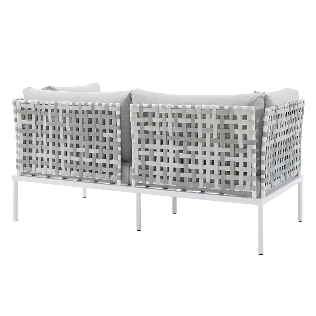 Harmony 8-Piece Sunbrella¨ Basket Weave Outdoor Patio Aluminum Seating Set by Modway