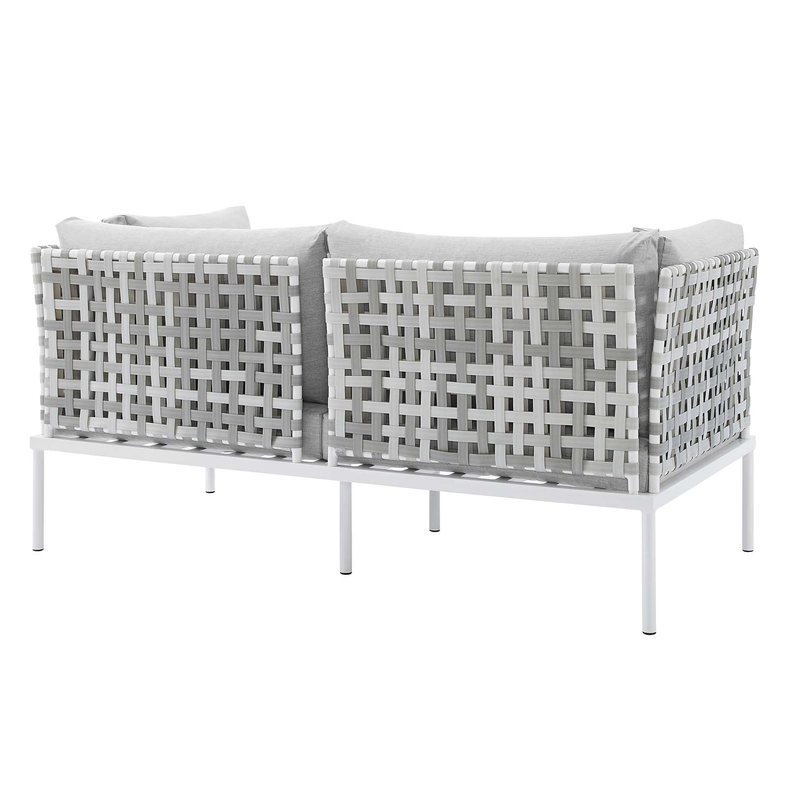 Harmony 8-Piece Sunbrella¨ Basket Weave Outdoor Patio Aluminum Seating Set by Modway