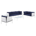 Harmony 8-Piece Sunbrella¨ Outdoor Patio Aluminum Seating Set by Modway