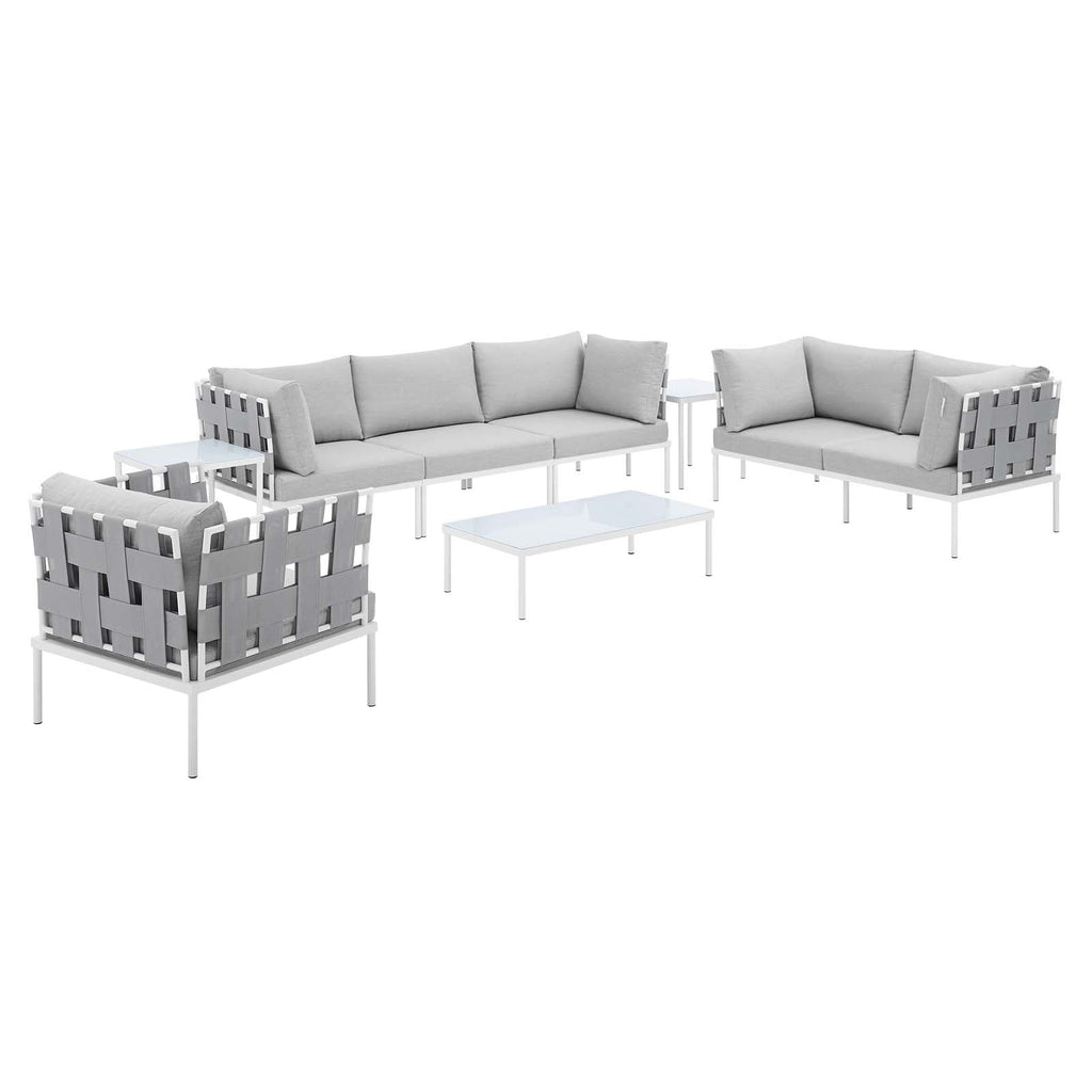 Harmony 8-Piece Sunbrella¨ Outdoor Patio Aluminum Seating Set by Modway
