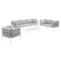 Harmony 8-Piece Sunbrella¨ Outdoor Patio Aluminum Seating Set by Modway