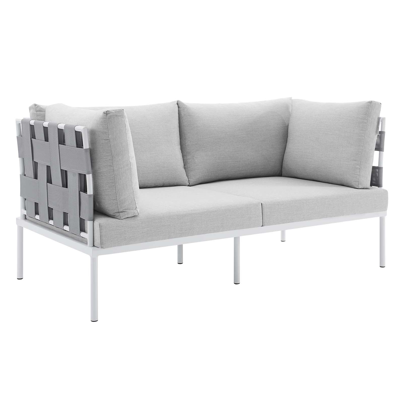 Harmony 8-Piece Sunbrella¨ Outdoor Patio Aluminum Seating Set by Modway