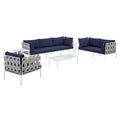 Harmony 8-Piece Sunbrella¨ Outdoor Patio Aluminum Seating Set by Modway