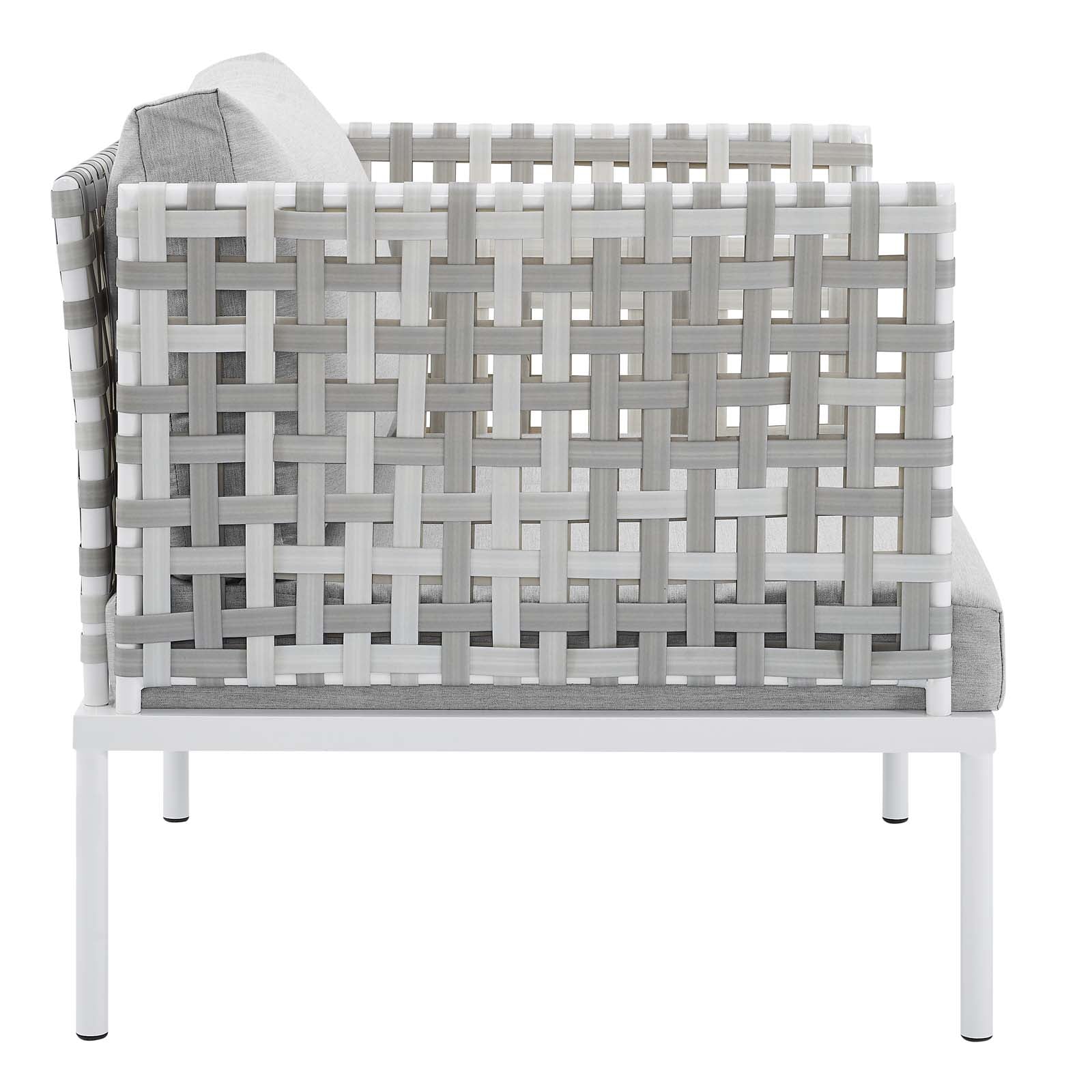 Harmony 10-Piece Sunbrella¨ Basket Weave Outdoor Patio Aluminum Sectional Sofa Set by Modway