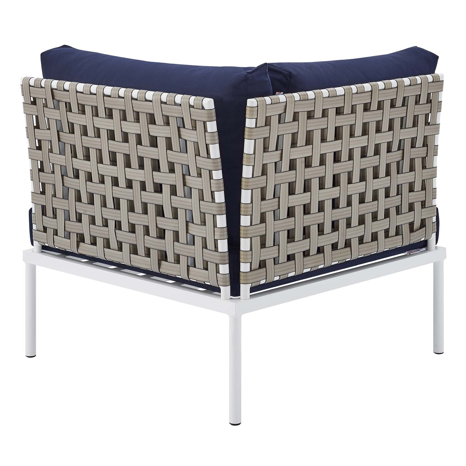 Harmony 10-Piece Sunbrella¨ Basket Weave Outdoor Patio Aluminum Sectional Sofa Set by Modway