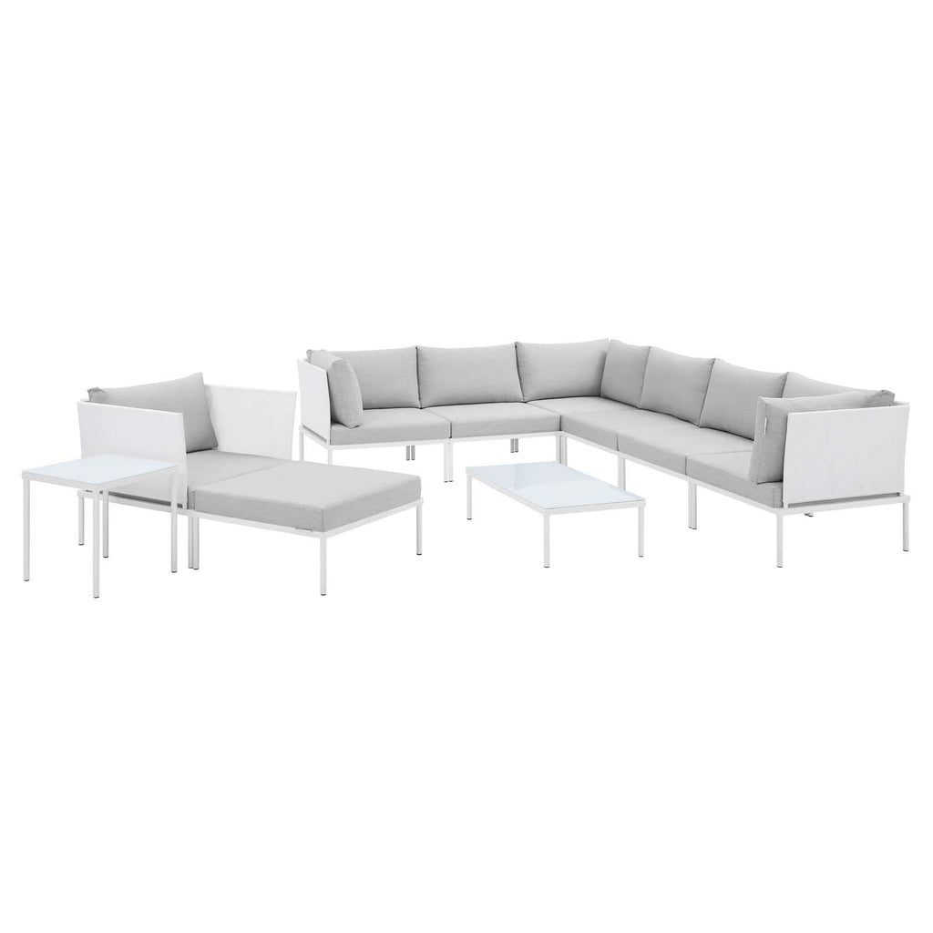 Harmony 10-Piece Sunbrella¨ Outdoor Patio Aluminum Sectional Sofa Set by Modway