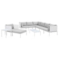 Harmony 10-Piece Sunbrella¨ Outdoor Patio Aluminum Sectional Sofa Set by Modway