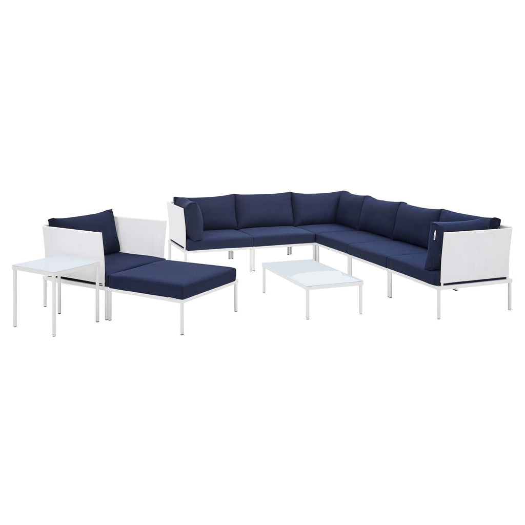 Harmony 10-Piece Sunbrella¨ Outdoor Patio Aluminum Sectional Sofa Set by Modway