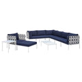 Harmony 10-Piece Sunbrella¨ Outdoor Patio Aluminum Sectional Sofa Set by Modway
