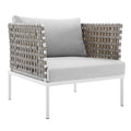 Harmony Sunbrella¨ Basket Weave Outdoor Patio Aluminum Armchair by Modway