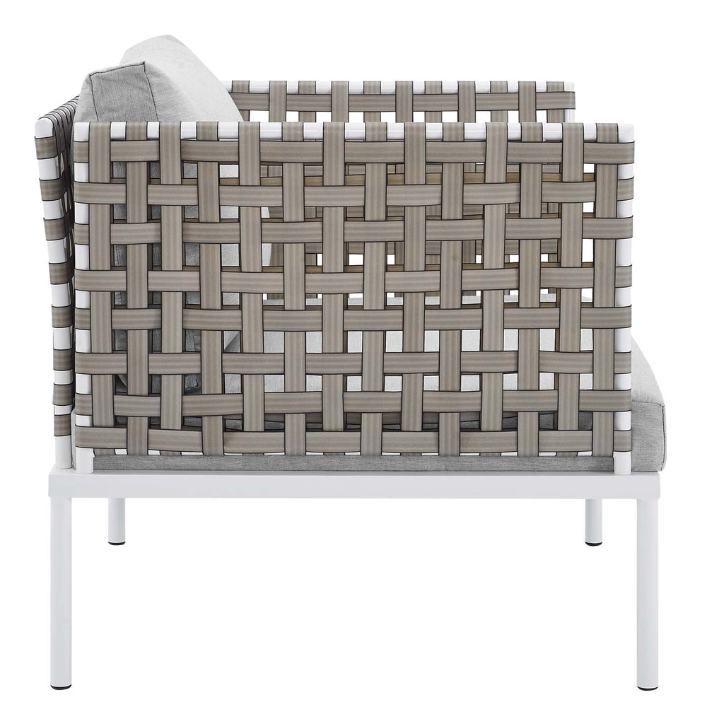Harmony Sunbrella¨ Basket Weave Outdoor Patio Aluminum Armchair by Modway