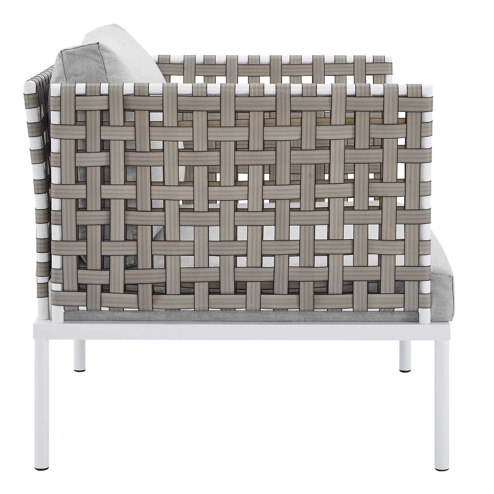 Harmony Sunbrella¨ Basket Weave Outdoor Patio Aluminum Armchair by Modway