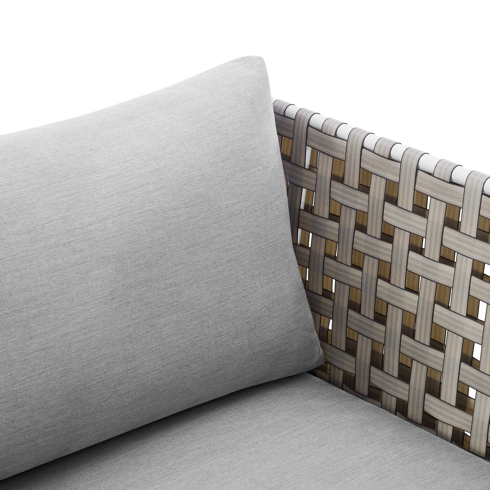 Harmony Sunbrella¨ Basket Weave Outdoor Patio Aluminum Armchair by Modway