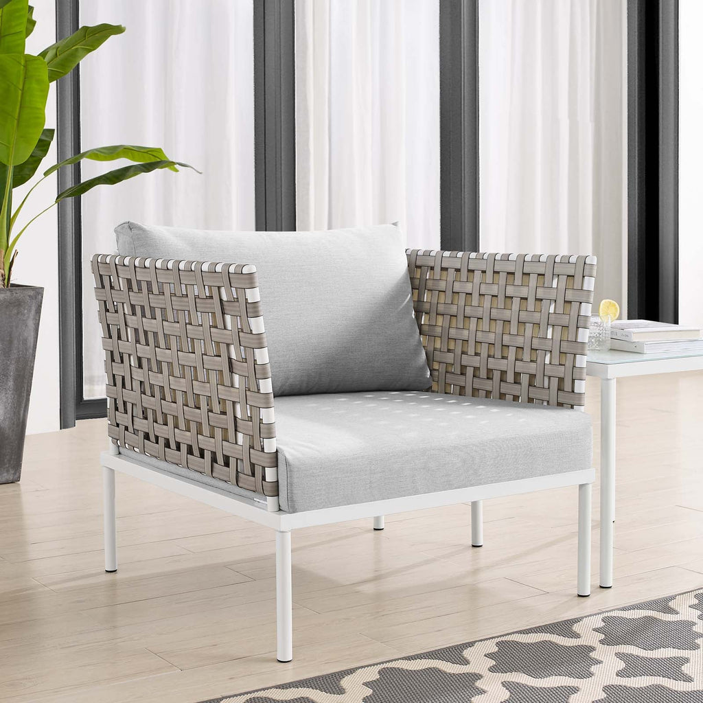 Harmony Sunbrella¨ Basket Weave Outdoor Patio Aluminum Armchair by Modway