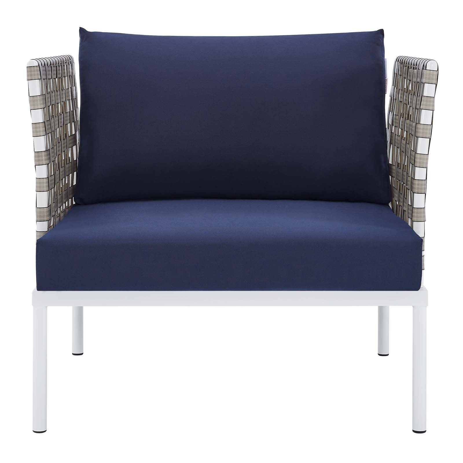Harmony Sunbrella¨ Basket Weave Outdoor Patio Aluminum Armchair by Modway