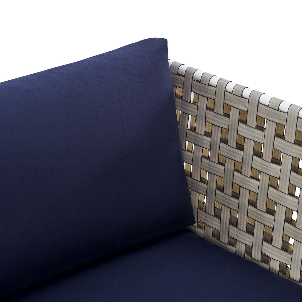 Harmony Sunbrella¨ Basket Weave Outdoor Patio Aluminum Armchair by Modway
