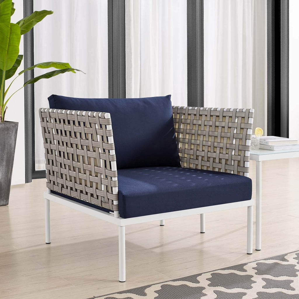 Harmony Sunbrella¨ Basket Weave Outdoor Patio Aluminum Armchair by Modway